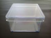 Caixinha acrílica quadrada 7x7x4 cm  kit 50 peças