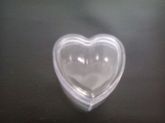 Caixinha acrílica coração 4x4x3,5 cm - kit 50 peças