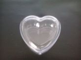 Caixinha acrílica coração 7x7x4 cm - kit 50 peças