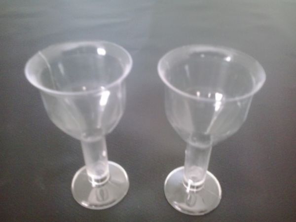 Tacinha acrílica transparente - kit com 50 peças